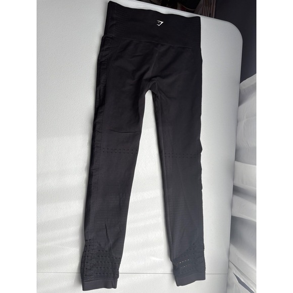 Gymshark Vital Seamless Leggings High Waisted Workout Gym Activewear Black M - Picture 4 of 7